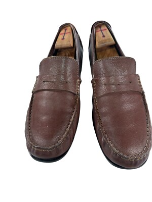Clarks Men\'s Loafers Brown Leather Driving Shoes size 11.5 CLARKS England Mens Brown Leather Slip On Driving Loafers  main image 4