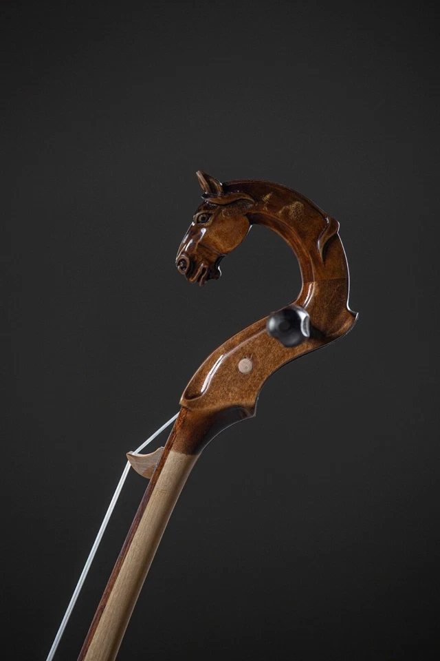 Mongolian Morin Khuur /Horse head fiddle/, Handmade, w/Carry-on bag - Image 3 of 4