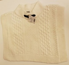 JANIE and JACK Ivory Cable Knit Cape Sweater Girl's 3 to 6 Months NWT
