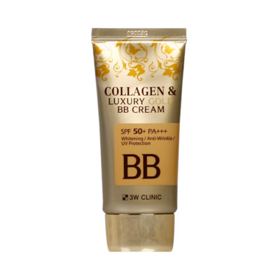 [3W CLINIC] Collagen & Luxury Gold BB Cream - 50ml (SPF50+ PA+++) / Free Gift