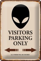 Blechschild Spruch 20X30 Cm Visitors Parking Only Metall Deko Schild Tin Sign