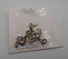 VINTAGE JEZLAINE STERLING SILVER MUSICAL NOTES CHARM PENDANT JEWELRY ELEMENTS — photo 5