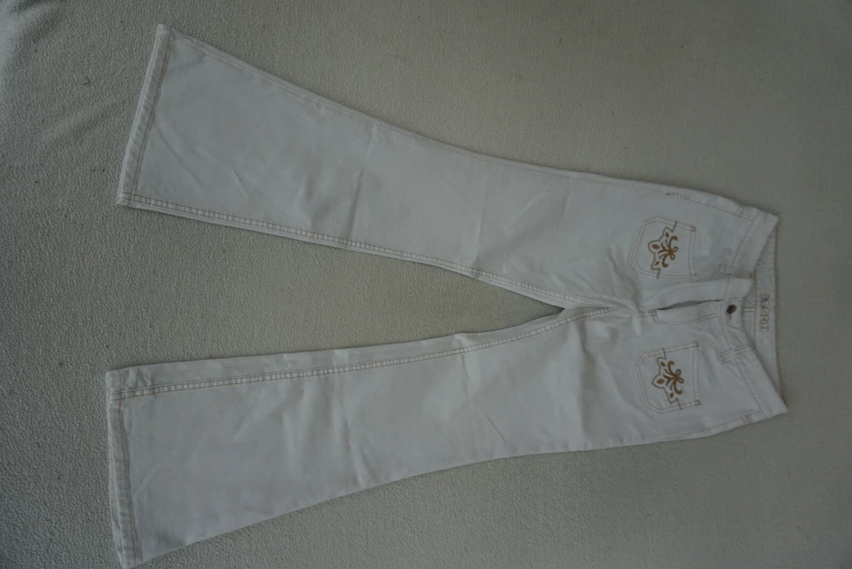 ESPRIT Damen Jeans bootcut stretch Hose 38 M 29/34 W29 L34 stonewashed weiß TOP - Bild 2 von 4