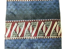 David Taylor Necktie Mens Blue Black Red Geometric EUC