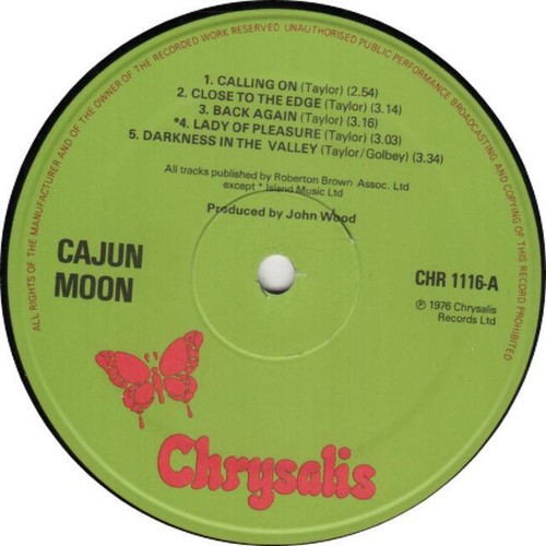 CAJUN MOON/ ALLAN TAYLOR 1976 only UK lp NEAR MINT vinyl! - Picture 3 of 3