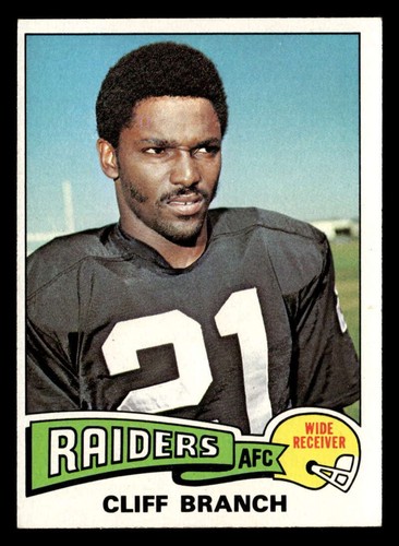 1975 Topps Cliff Branch #524 Rookie Oakland Raiders EX/EX-MT Y7107 - 第 1/2 張圖片