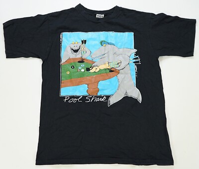 Rare VTG GLOBAL BASICS Pool Shark Single Stitched T Shirt