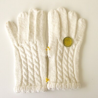 Echtes altes Paar Kinderhandschuhe - Handgestrickt ca. 10 Jahre J-Garn