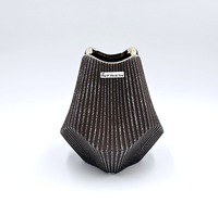 Formano Vase Braun-Gold Keramik 18 Cm Geriffelt Geschenk Dekorativ