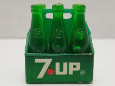 Vintage 7up 6 Pack Miniature Mini Bottles 1 5/8