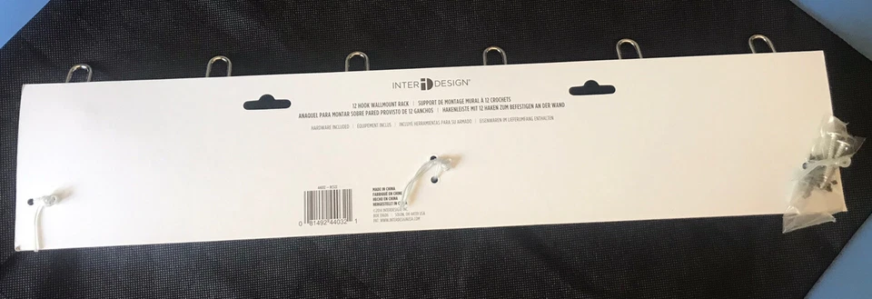 InterDesign 44032 12 ganchos cromo estante de montaje en pared Foto 2 de 3