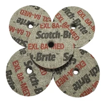 3M Scotch-Brite 2" x 1/4" x 1/4" EXL Unitized Wheel 8A Medium 5 Pack