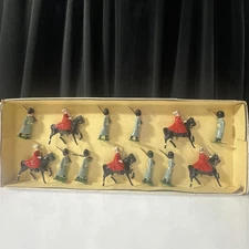 Johillco Hollow-Cast Lead Life Guards Toy Soldiers – 13 Figures – Box (No Lid)