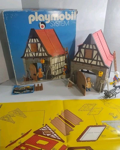 Playmobil Vintage Set #3443 Barn - Old House/Medieval Theme In Original Box RARE