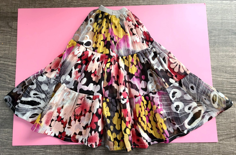 TONNER ELLOWYNE & TYLER LONG MULTI COLOR FLOWY SKIRT FITS SIMILAR DOLL (V97