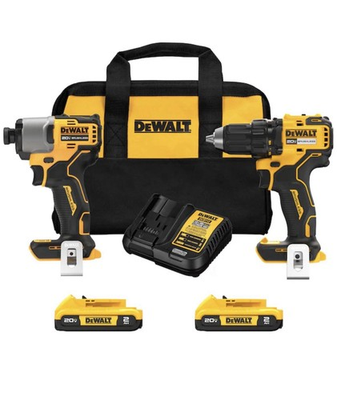 #ad DEWALT DCK240C2 20V Drill Driver Impact Combo Kit w 2 Batteries amp; charger $189.90