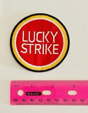 Lucky Strike American Symbol Iron On Patch Smokes Racing Bowling