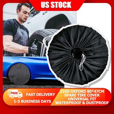 1PC 210D Oxford Spare Tire Cover 80*47cm Universal Waterproof UV Resistant US