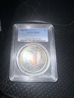 1883 O Morgan Silver Dollar Rainbow Toned PCGS MS 61 MS61
