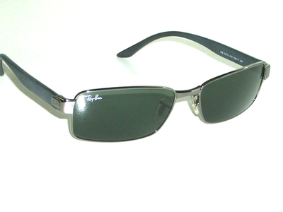 レイページ② 58[]17 RAY BAN RB3272 004 G15 CRYSTAL SLEEK GUNMETAL RECTANGULAR