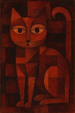 Inspiriert Von Paul Klee Stil Katze Gemälde  Poster Kunstdruck Kunst Art