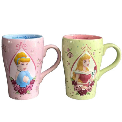 Pair of Cinderella Princess Vintage Disney 3D Mugs 20 fl oz 5.75''H Monogram Inc.