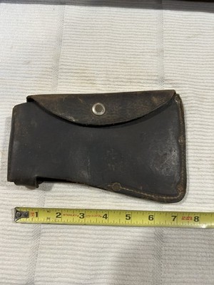 Vintage Leather Axe Sheath For Large Axe Head