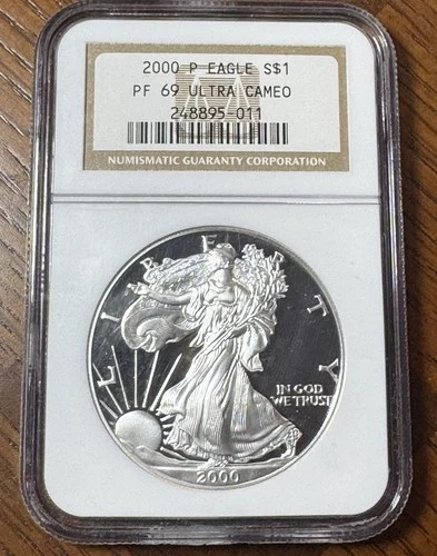 2000 P 1 OZ SILVER PROOF NGC PF 69 ULTRA CAMEO U.S. MINT AMERICAN EAGLE