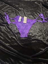 Fredericks Of Hollywood Vintage Lace Panties One Size Purple
