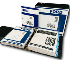 Ford 1900 Tractor Service Parts Operators Manual Owners Repair Shop Set Workshop
