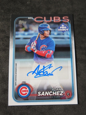 Adan Sanchez 2024 Topps Pro Debut - #PD-42 Rookie Auto Cubs