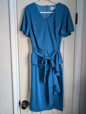 Hanna Nikole Formal Blue Peplum Pencil Dress size 20W NWT