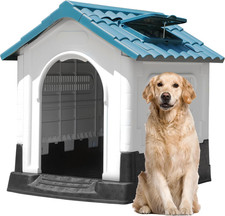 41.3'' Plastic Foldable Dog House for Small, Medium, and Large Dogs, Waterproof