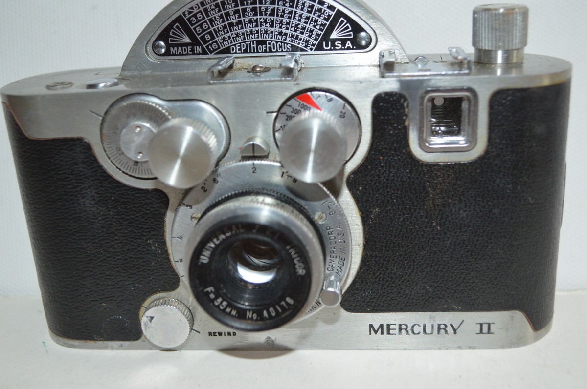 Universal Camera MERCURY II フィルムカメラ universal Mercury II 35mm 1/2 frame camera shutter w case shutter