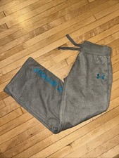 Under Armour Loose Storm Gray Athletic Sweat Pants Girl's Sz M Drawstring Waist