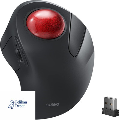 Nulea Trackball Maus 5 DPI 3 Geräte Bluetooth USB Ergonomisch Wied
