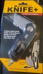 True Utility, Folding-blade, multitool: Knife, Plus 2 BITS & EXTRA BLADES NEW