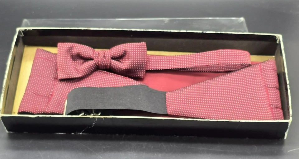 Винтажный официальный набор Santana шелковый галстук-бабочка запонки смокинг CM2085 - Изображение 2 из 4