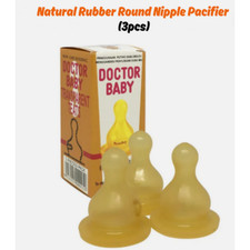 NEW 3PCS Natural Rubber Baby Pacifier Soft Latex Round Nipple Soother
