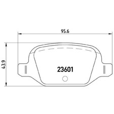 Satz Bremsbeläge Bremsklötze hinten für Abarth 500-595-695 | 24500304