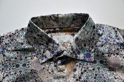ETON SLIM BRIGHTON Herren Hemd Men's Shirt Size 42/ 16.5''/L Mehrfarbig Baumwolle