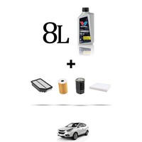 Hoffcar Set Service 4 Filter Und 8L ÖL FüR Hyundai Ix35 2.0 Crdi 135Kw Von 201