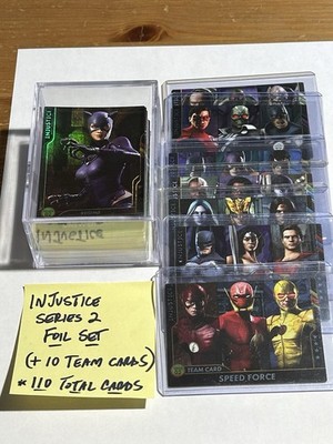 Injustice Gods Among Us Series 2 COMPLETE SET FOIL (100 + 10 TEAM CARDS) RARE