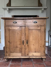 Antique Solid Pine Country Sideboard Dresser Server Store Drawers Cupboard