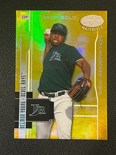Delmon Young 2003 Donruss Leaf Certified Gold Mirror New Generation /25 Rays 