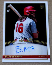 2020 Panini Chronicles Studio Brandon Marsh Rookie Black Auto 08/10 Made