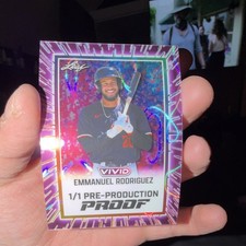 2025 Leaf Vivid Emmanuel Rodriguez 1/1 Pre-Production Proof Autograph #BA-ER1