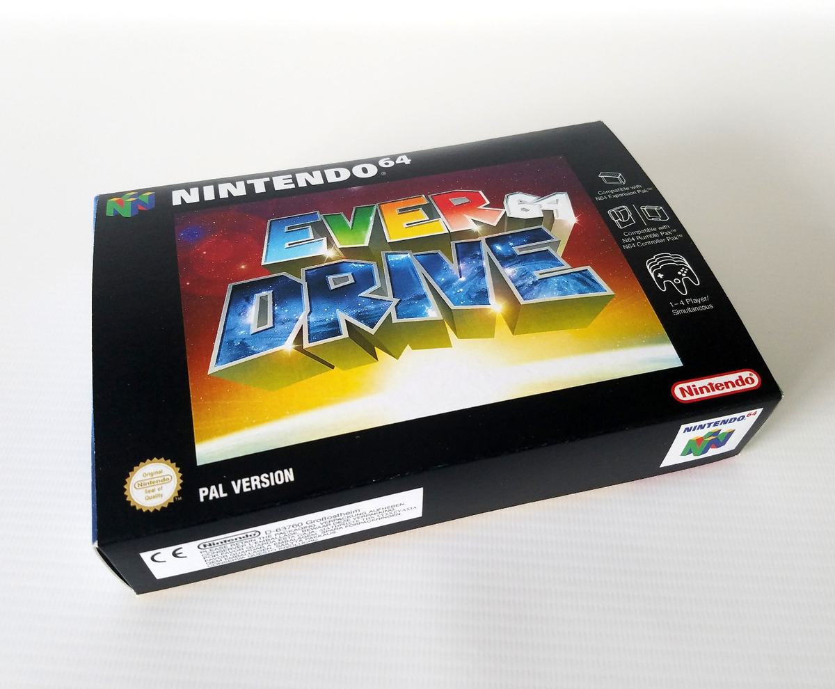 N64 Cartridge N64 Everdrive Case Print Everdrive 64 UKV PAL Box