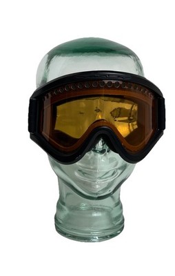 OAKLEY E FRAME Vintage Y2K Googles Black Ski/Snowboard Amber Lens
