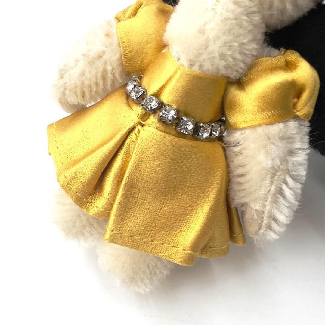 Prada Bear Charm Keychain Gold Dress with Box Used thumbnail 8